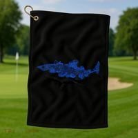 Shark Wave Golf Towel thumb 1