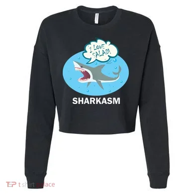 Sharkasm Cropped Pullover Crew