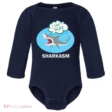Sharkasm Baby Long Sleeve Bodysuit
