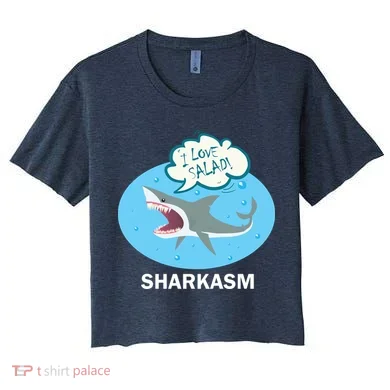Sharkasm Women's Crop Top Tee