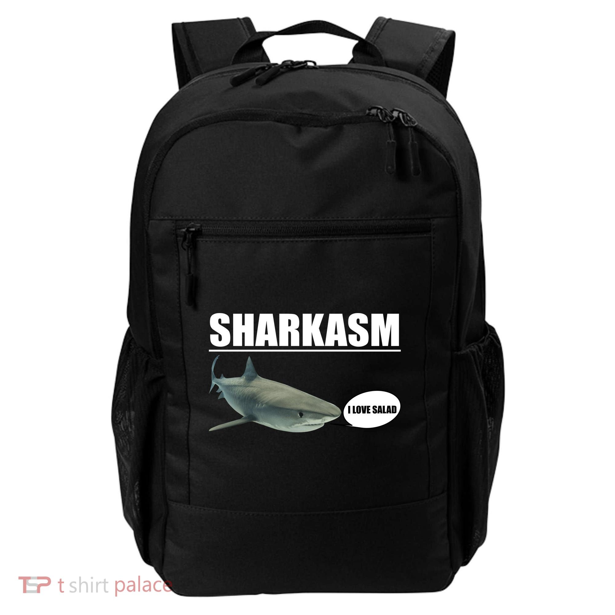 Sharkasm Funny Shark I Love Salad Backpack