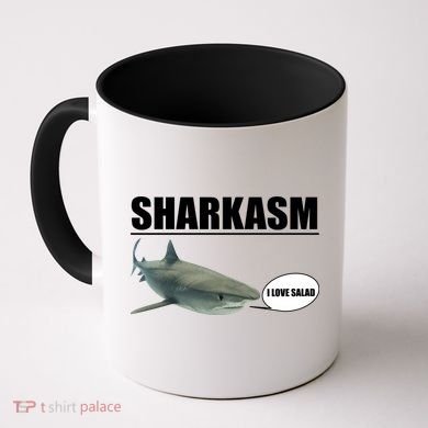 Sharkasm Funny Shark I Love Salad Coffee Mug