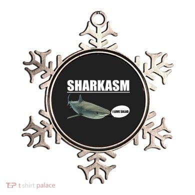 Sharkasm Funny Shark I Love Salad Ornament