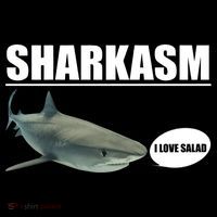 Sharkasm Funny Shark I Love Salad Ornament thumb 1