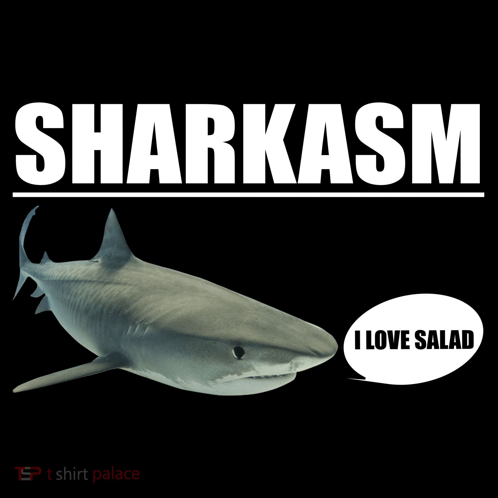 Sharkasm Funny Shark I Love Salad Ornament
