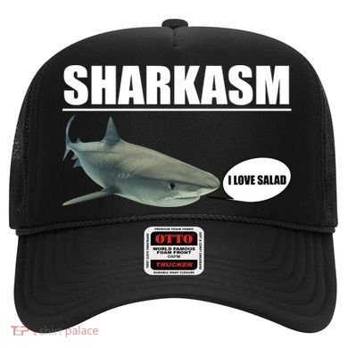 Sharkasm Funny Shark I Love Salad Hat