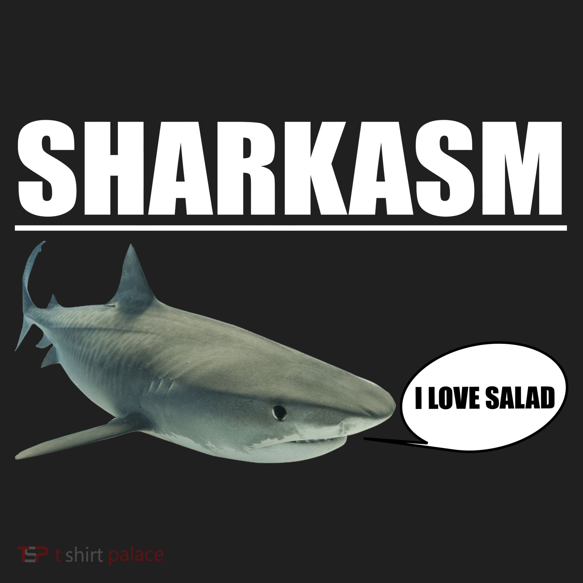 Sharkasm Funny Shark I Love Salad Hat
