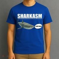 Sharkasm Funny Shark I Love Salad T-Shirt thumb 3