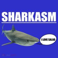 Sharkasm Funny Shark I Love Salad Mousepad thumb 1