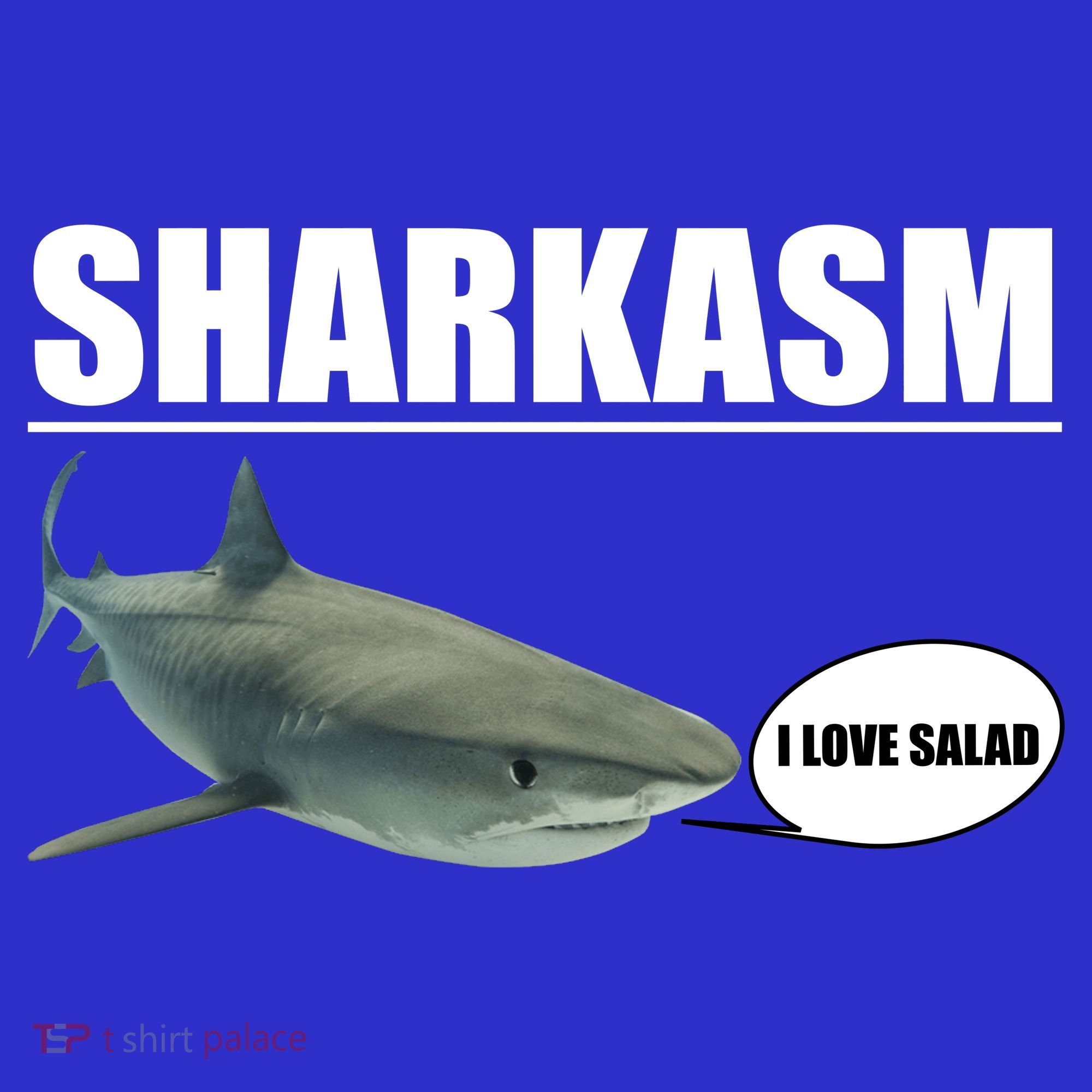Sharkasm Funny Shark I Love Salad Mousepad