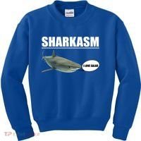 Sharkasm Funny Shark I Love Salad Kids Sweatshirt thumb 0