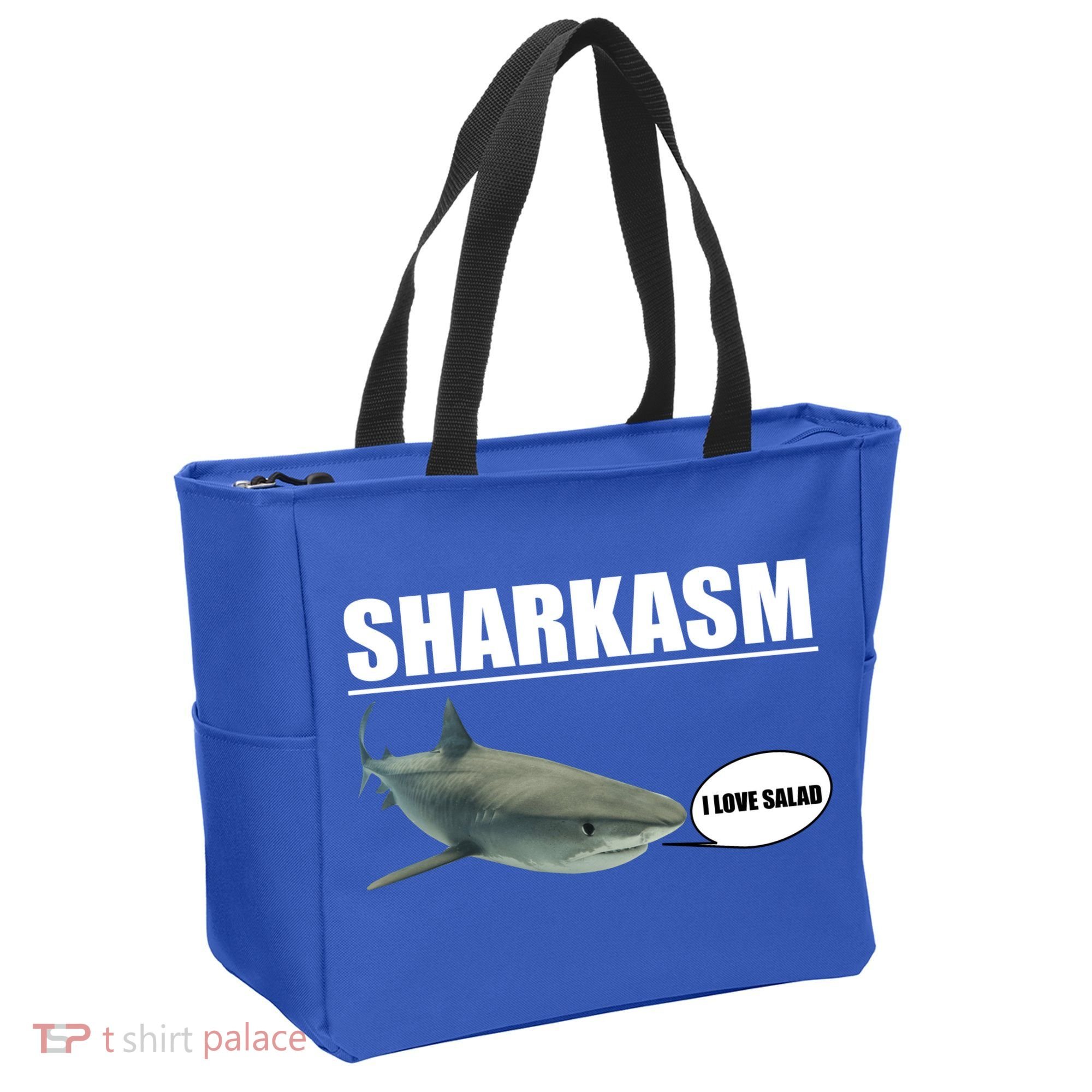 Sharkasm Funny Shark I Love Salad Tote Bag