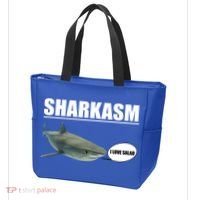 Sharkasm Funny Shark I Love Salad Tote Bag thumb 3