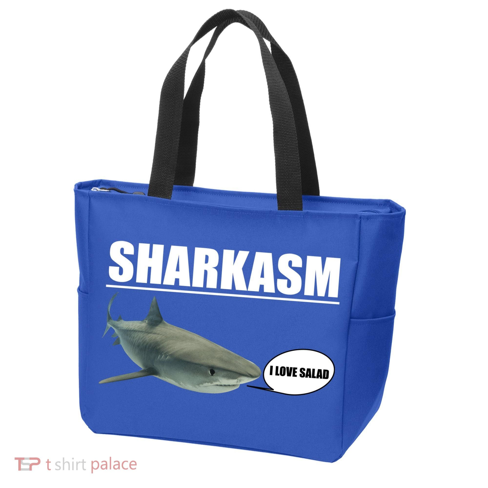 Sharkasm Funny Shark I Love Salad Tote Bag