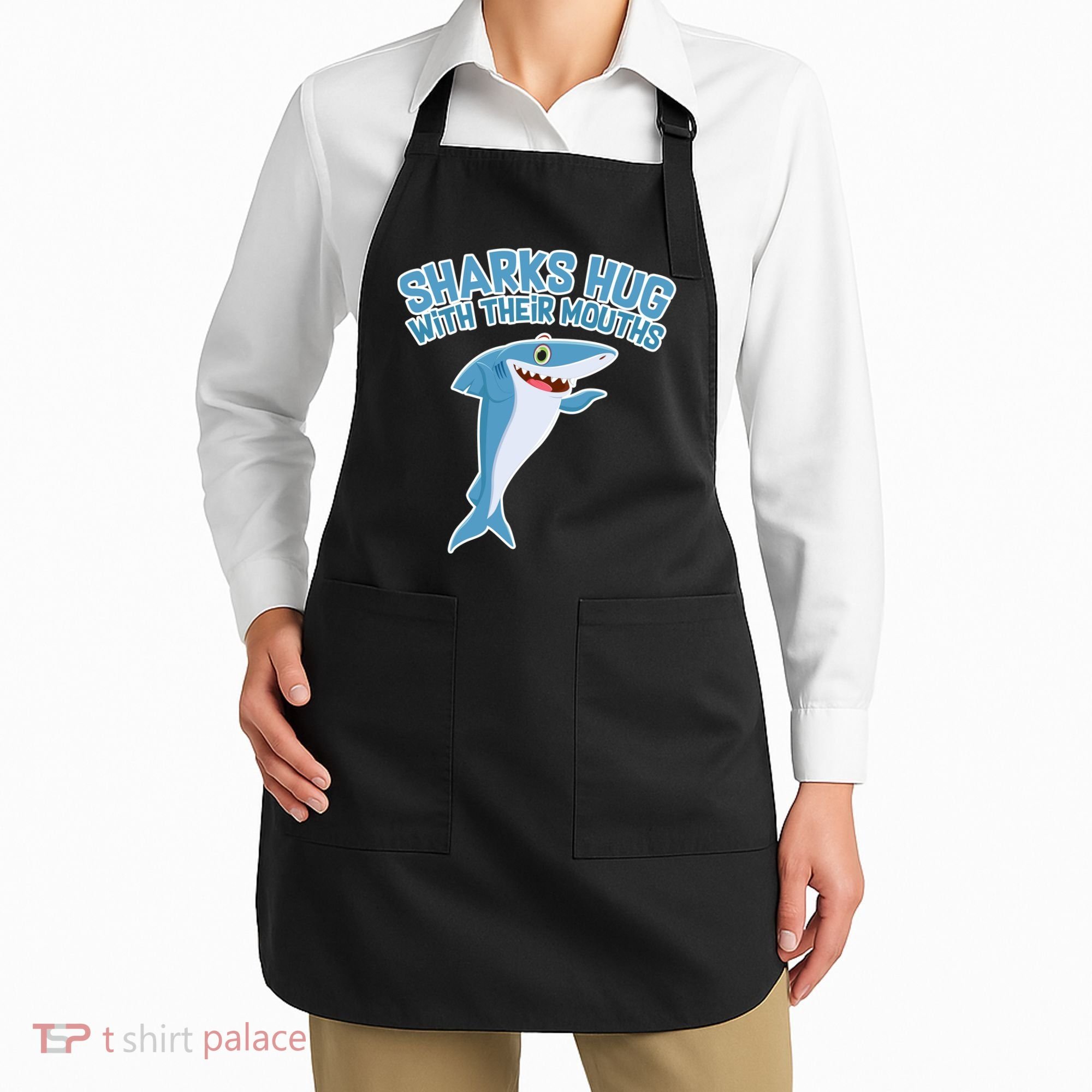 Sharks Hug With Their Mouth Apron