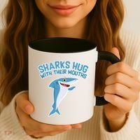 Sharks Hug With Their Mouth Coffee Mug thumb 3
