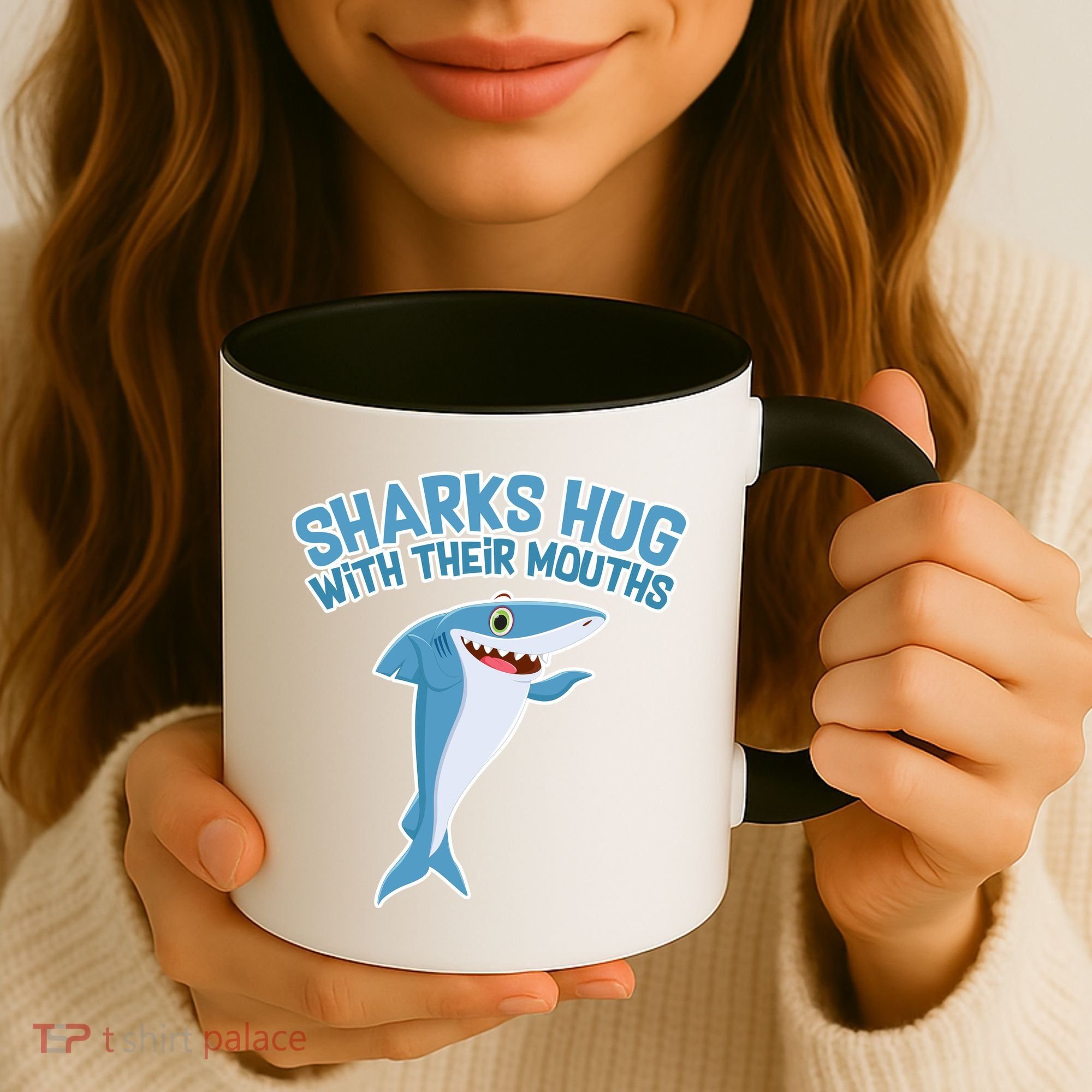 Sharks Hug With Their Mouth Coffee Mug