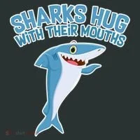 Sharks Hug With Their Mouth Baby Bodysuit thumb 2