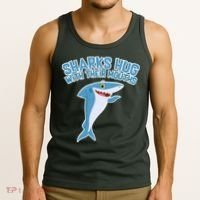Sharks Hug With Their Mouth Tank Top thumb 3