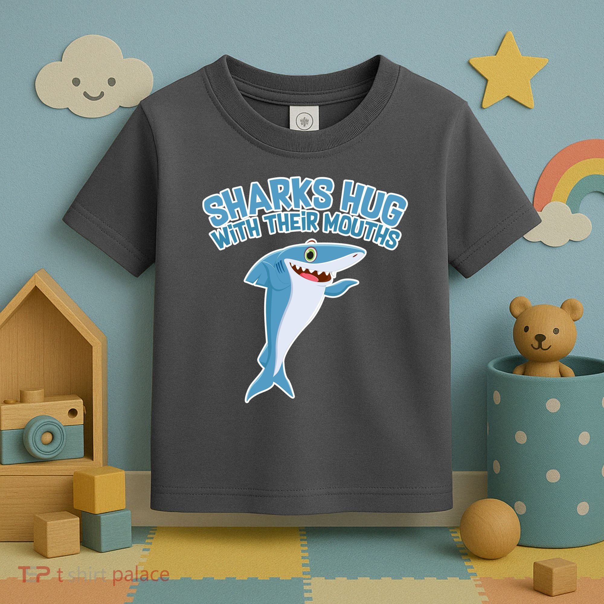 Sharks Hug With Their Mouth Toddler T-Shirt