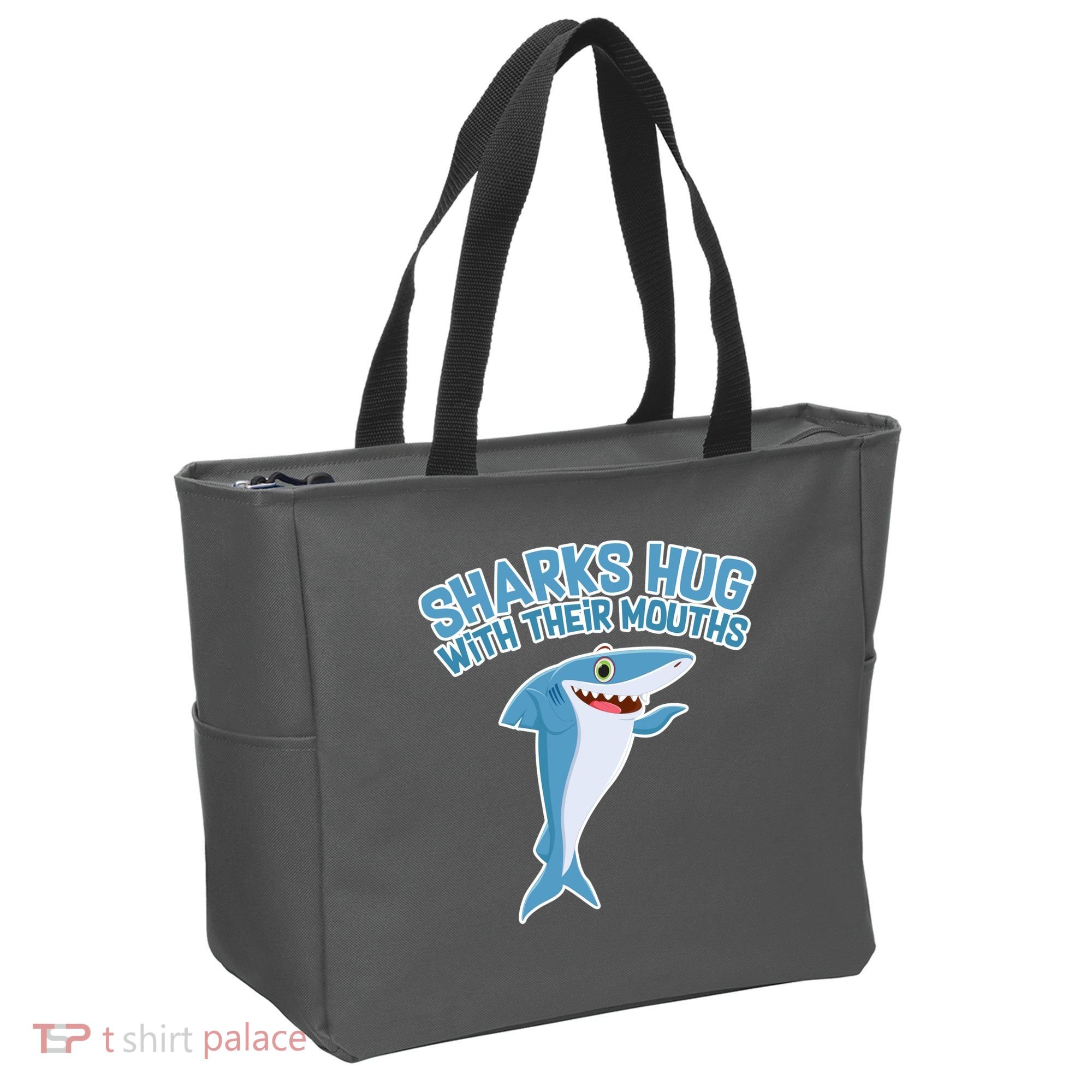 Sharks Hug With Their Mouth Tote Bag
