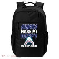 Sharks Make Me Happy You Not So Much Backpack thumb 0