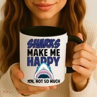 Sharks Make Me Happy You Not So Much Coffee Mug thumb 3