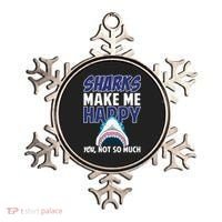 Sharks Make Me Happy You Not So Much Ornament thumb 0