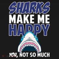 Sharks Make Me Happy You Not So Much Ornament thumb 1