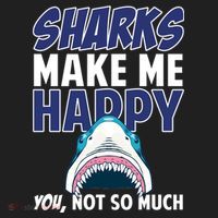 Sharks Make Me Happy You Not So Much Hat thumb 2