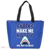 Sharks Make Me Happy You Not So Much Tote Bag thumb 0