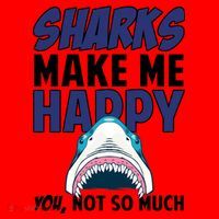 Sharks Make Me Happy You Not So Much Santa Hat thumb 1