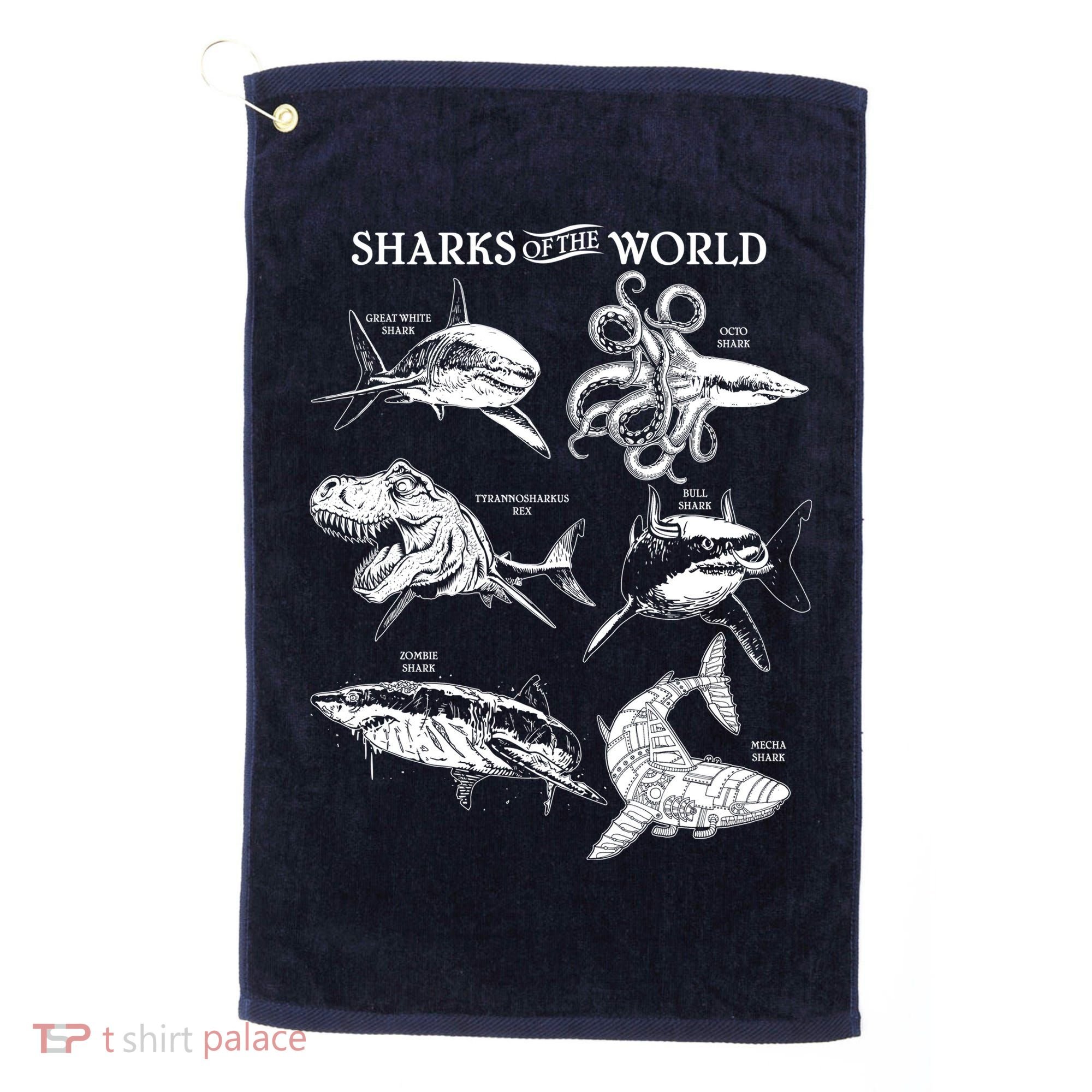 Sharks Of The World Golf Towel