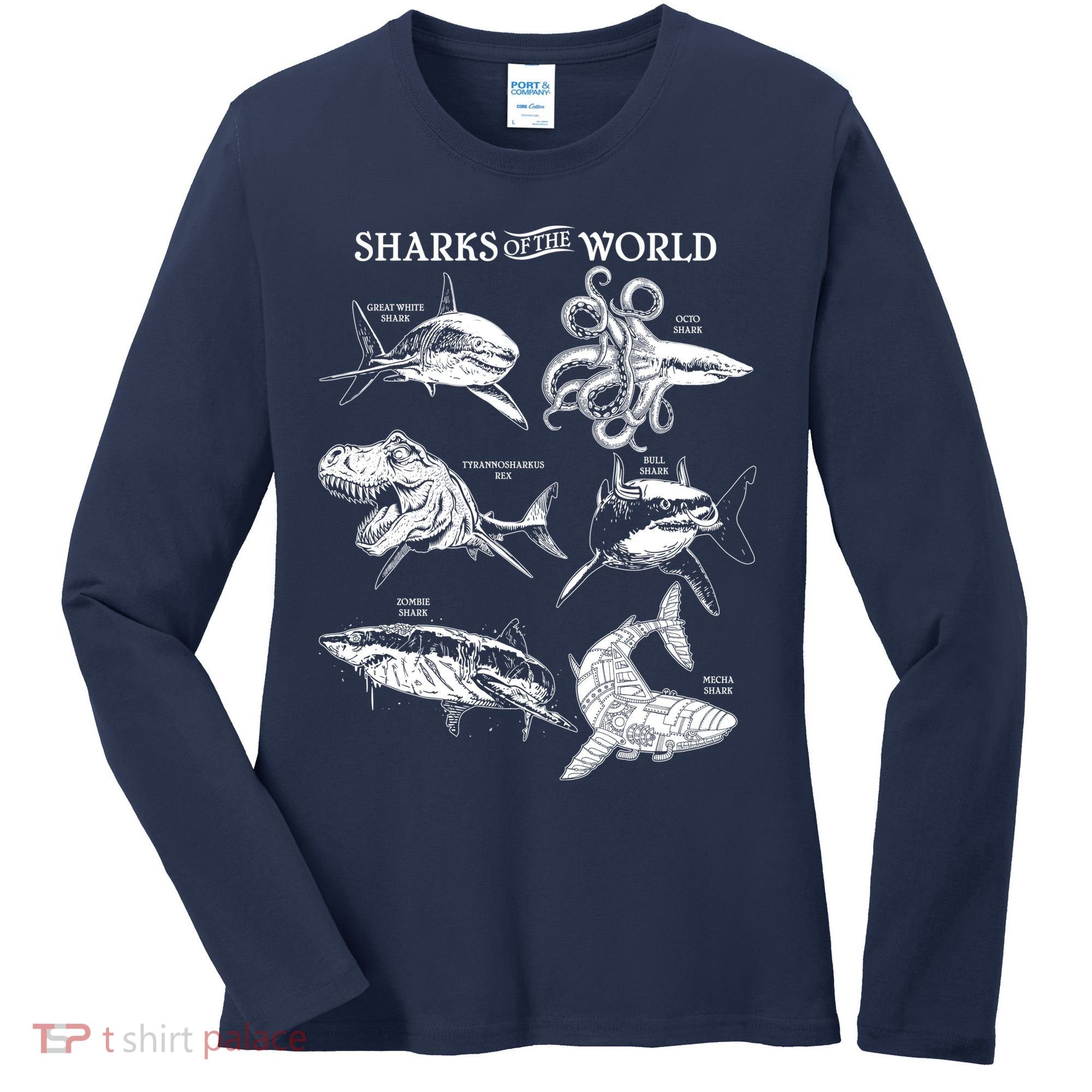 Sharks Of The World Women's Long Sleeve Shirt