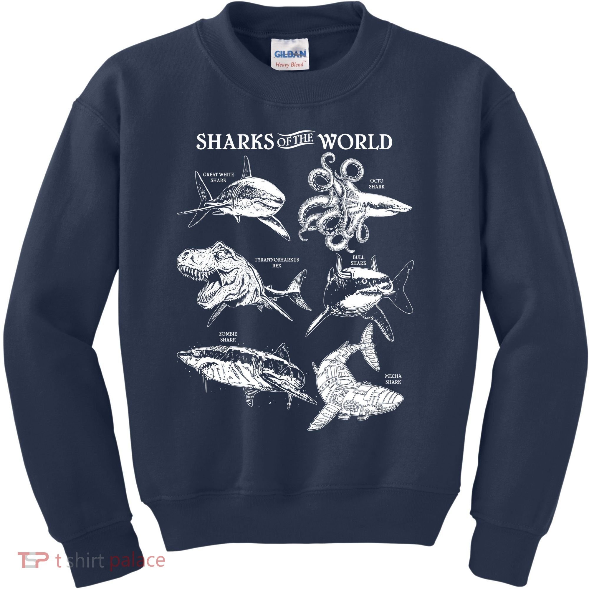 Sharks Of The World Kids Sweatshirt