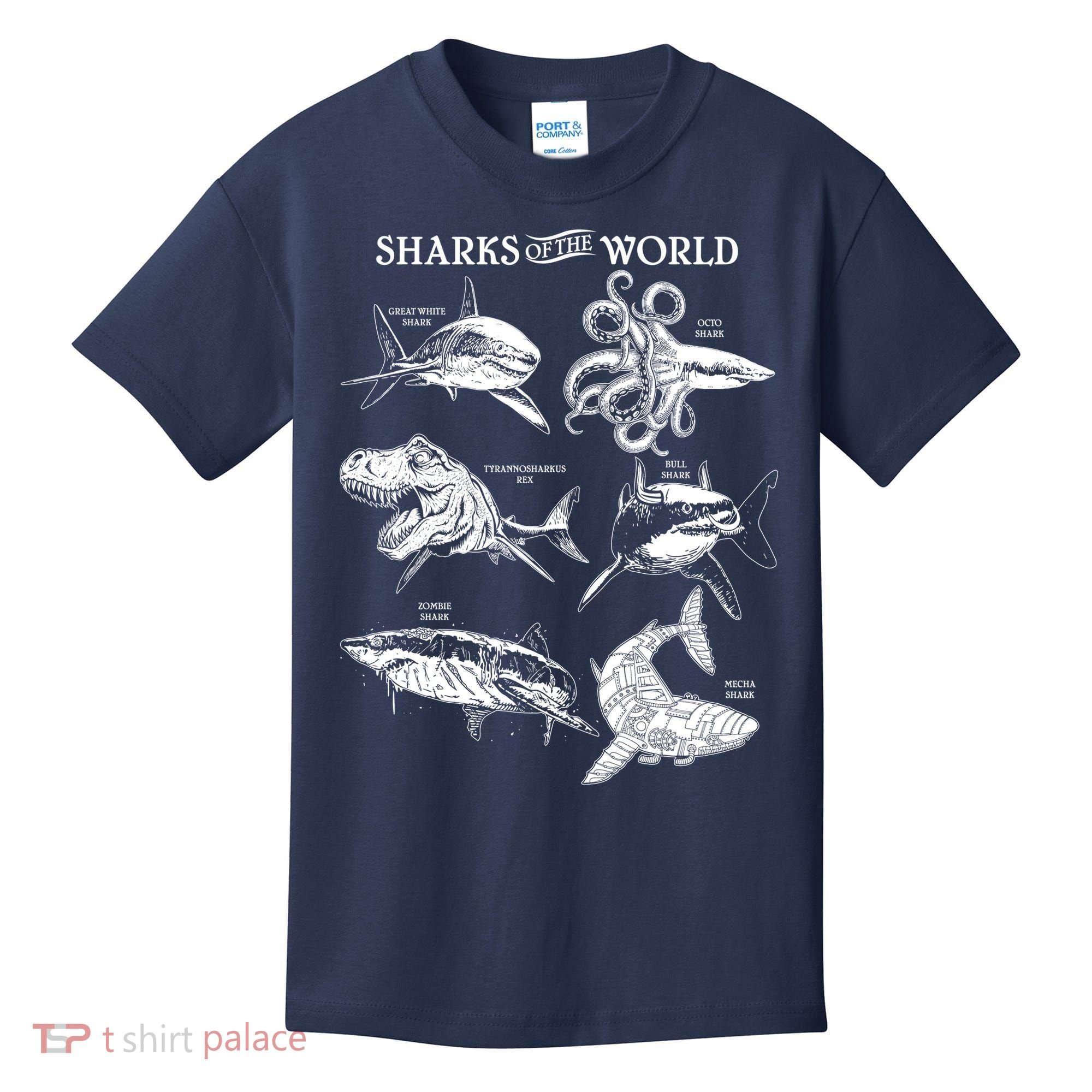 Sharks Of The World Kids T-Shirt