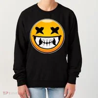 Sharp Toothed Smiley Creepy Emoji Women's Sweatshirt thumb 0