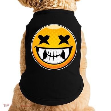 Sharp Toothed Smiley Creepy Emoji Doggie Tank