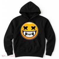 Sharp Toothed Smiley Creepy Emoji Hoodie thumb 0
