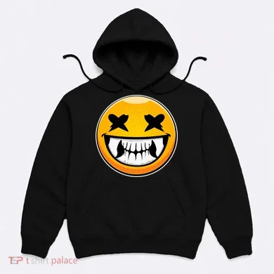 Sharp Toothed Smiley Creepy Emoji Hoodie