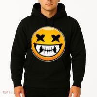 Sharp Toothed Smiley Creepy Emoji Hoodie thumb 2