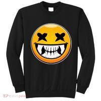 Sharp Toothed Smiley Creepy Emoji Sweatshirt thumb 0