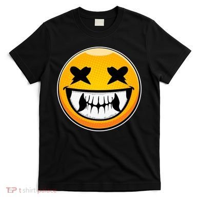 Sharp Toothed Smiley Creepy Emoji T-Shirt