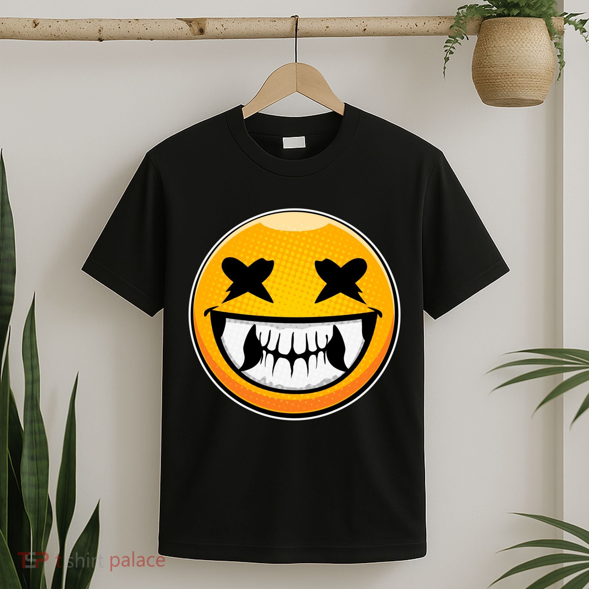 Sharp Toothed Smiley Creepy Emoji T-Shirt