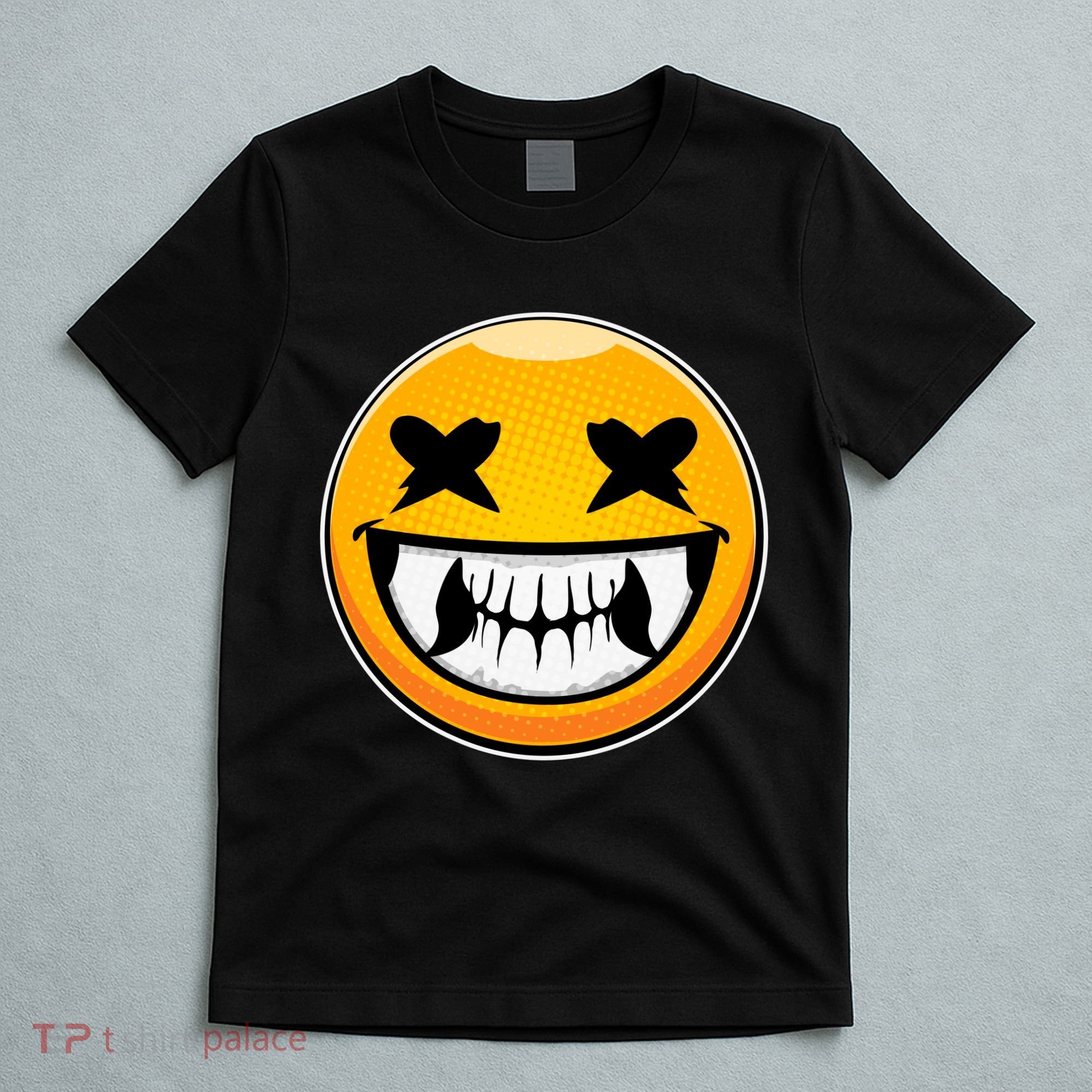 Sharp Toothed Smiley Creepy Emoji T-Shirt