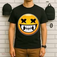 Sharp Toothed Smiley Creepy Emoji T-Shirt thumb 6