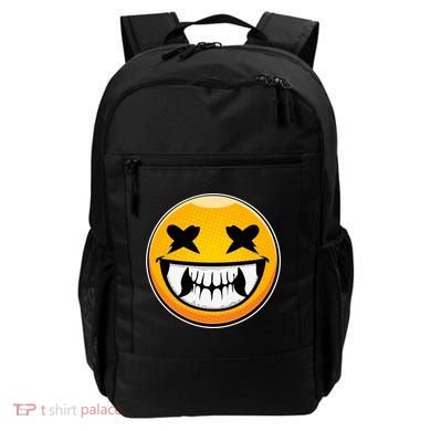 Sharp Toothed Smiley Creepy Emoji Backpack