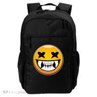 Sharp Toothed Smiley Creepy Emoji Backpack thumb 0
