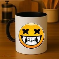 Sharp Toothed Smiley Creepy Emoji Coffee Mug thumb 4