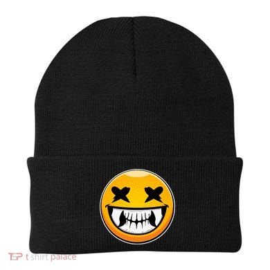 Sharp Toothed Smiley Creepy Emoji Beanie